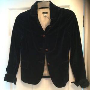 J Crew Navy Velvet Jacket